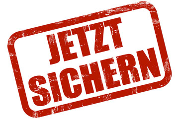 Grunge Stempel rot JETZT SICHERN