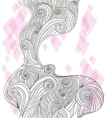 Seamless doodle pattern. Doodle background.