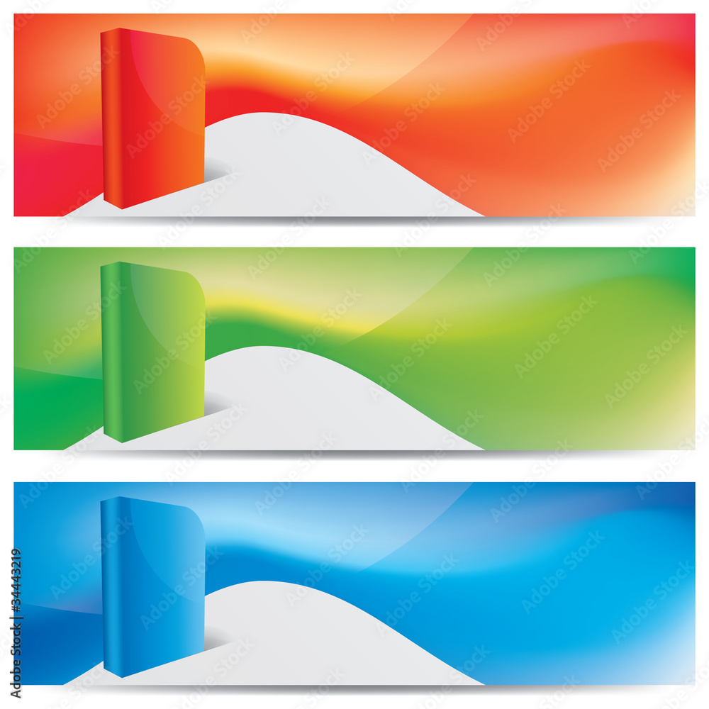 Canvas Prints vector website banners for software products