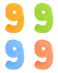 Watercolor number
