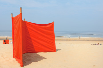 Orange windshield at the beach
