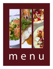 Menu, restaurant, gastronomie, cuisine, bistrot, repas, carte
