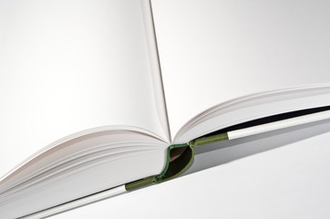 Offenes Buch mit leeren Seiten