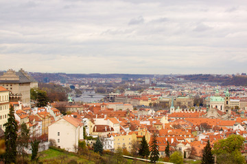 Fototapeta na wymiar The View on the Prague's gothic Castle and Buildings