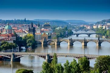 Foto auf Alu-Dibond Brücken in Prag © Yvann K