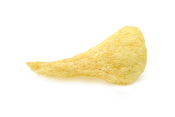 Single potato chip close-up