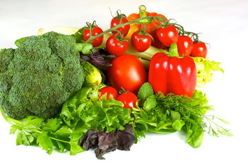 fresh and juicy vegetables isolated