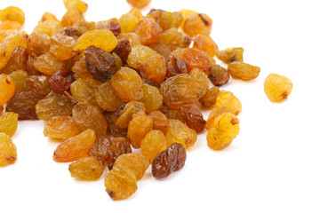 Raisins isolated on a white background