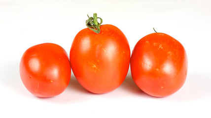 three beautiful fresh tomato