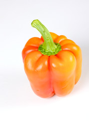 Orange pepper isolated on white
