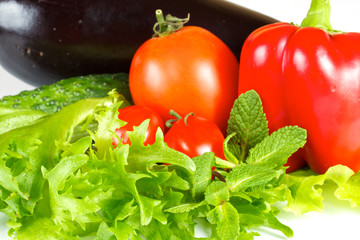 fresh and juicy vegetables isolated