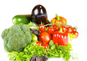fresh and juicy vegetables isolated