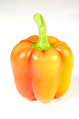 Orange pepper isolated on white