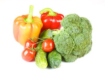 pepper, broccoli, tomato, cherry, cucumber