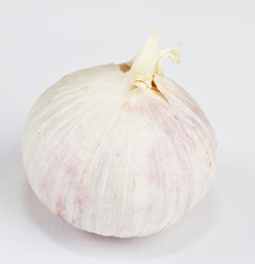 garlic bulb on the white isolate