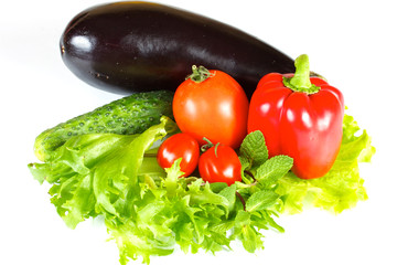 fresh and juicy vegetables isolated