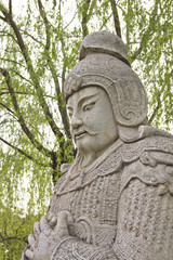 Warrior statue in the Ming Tombs, Beijing, China