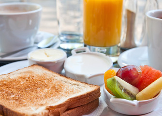Breakfast with orange juice