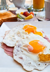 Breakfast with orange juice