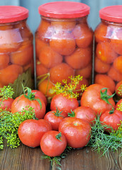 Fototapeta na wymiar tomatoes canning
