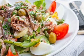 Fresh salmon salad