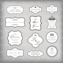 Set of vector vintage frames , EPS 10 Vector.