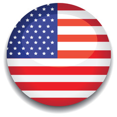 america flag in a button