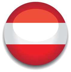 austria flag in a button
