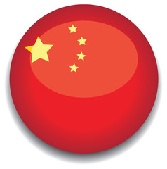 china flag in a button