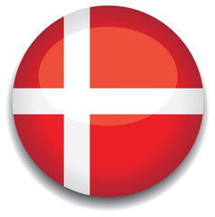 denmark flag in a button
