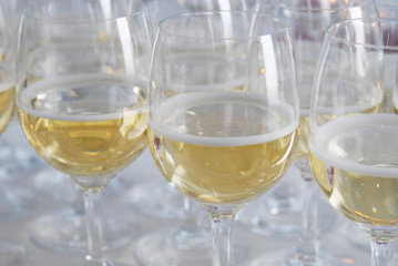 Glasses of champagne, for wedding toast