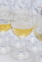 Glasses of champagne, for wedding toast