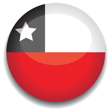 chile flag in a button