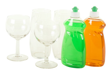 Dishwashing Liquid with Glasses