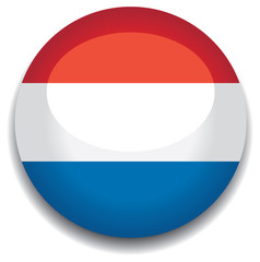 luxembourg flag in a button