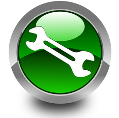 Wrench glossy icon