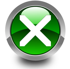 Obraz premium Cancel glossy icon