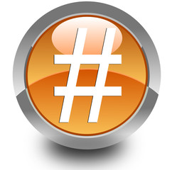 Hash glossy icon
