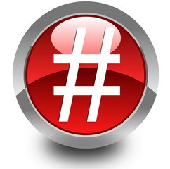 Obraz premium Hash glossy icon