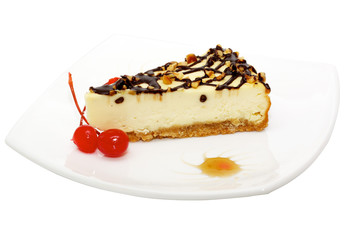 Gourmet slice of cheesecake