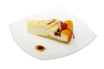 Gourmet slice of cheesecake