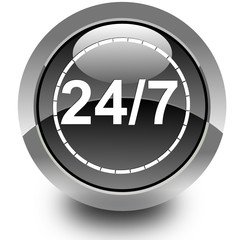 Delivery 24 hours glossy icon