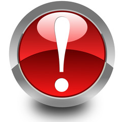Warning glossy icon