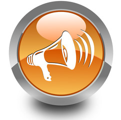 Megaphone glossy icon