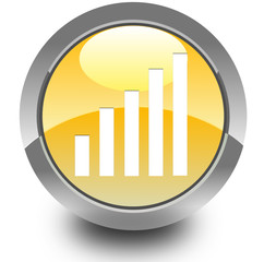 Histogram glossy icon