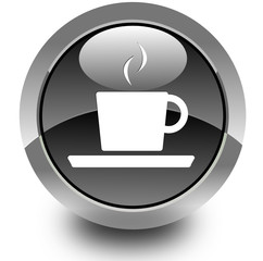 Coffee glossy icon