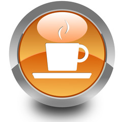 Coffee glossy icon