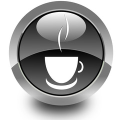 Coffee glossy icon