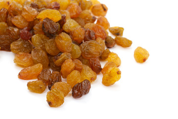 Raisins isolated on a white background