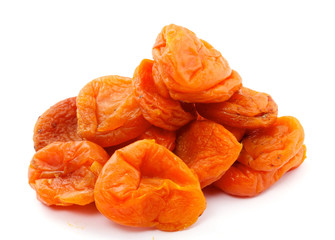 Naklejka na ściany i meble Dried apricots on a white background
